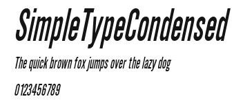 SimpleTypeCondensed Preview