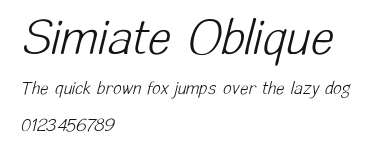 Simiate Oblique Preview