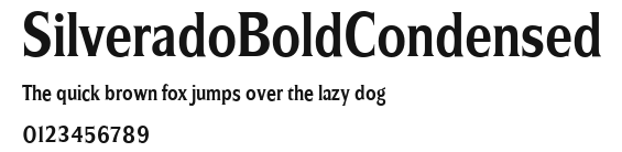 SilveradoBoldCondensed Preview