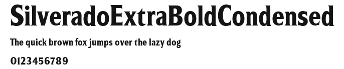 SilveradoExtraBoldCondensed Preview