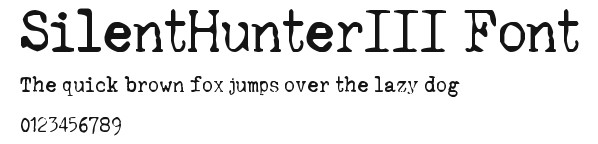 SilentHunterIII Font Preview