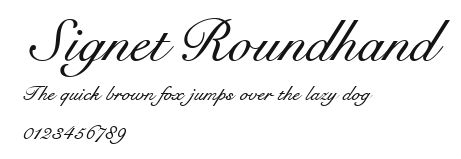 Signet Roundhand Preview