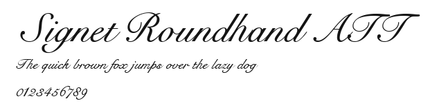 Signet Roundhand ATT Preview