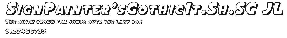 SignPainter'sGothicIt.Sh.SC JL Preview