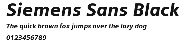 Siemens Sans Black Preview