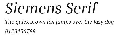 Siemens Serif Preview
