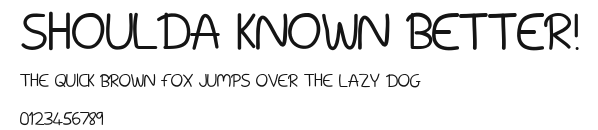 Shoulda Known Better! Preview