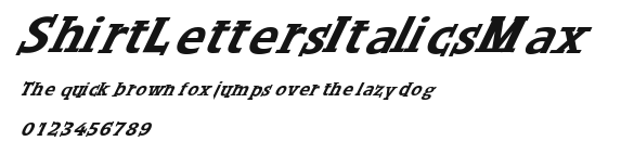 ShirtLettersItalicsMax Preview