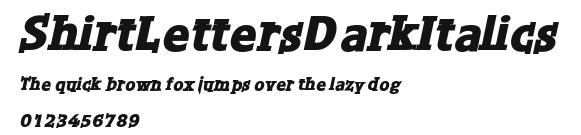ShirtLettersDarkItalics Preview