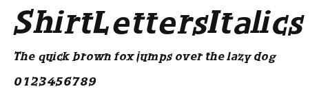 ShirtLettersItalics Preview