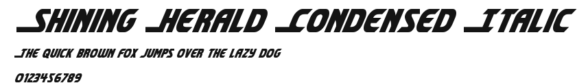 Shining Herald Condensed Italic Preview