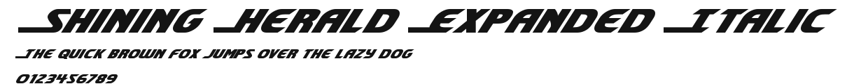 Shining Herald Expanded Italic Preview