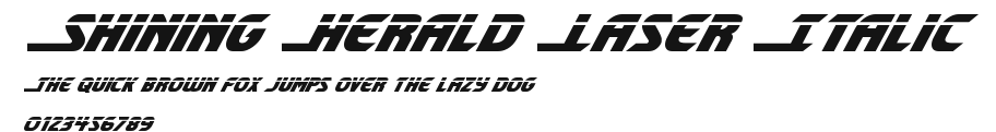 Shining Herald Laser Italic Preview