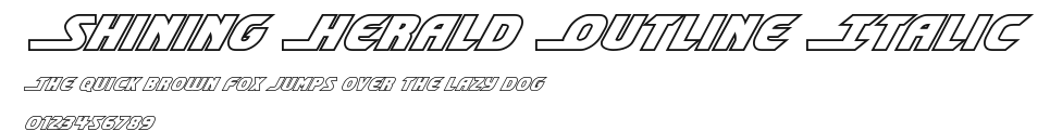Shining Herald Outline Italic Preview