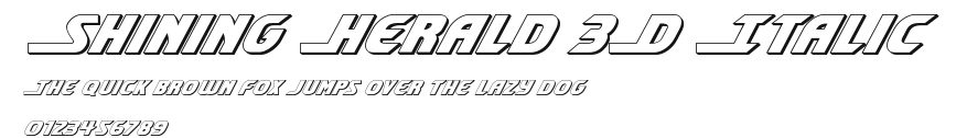 Shining Herald 3D Italic Preview