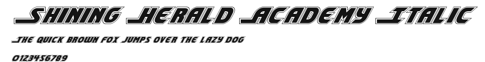 Shining Herald Academy Italic Preview
