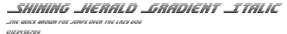 Shining Herald Gradient Italic Preview