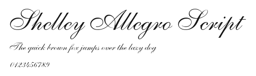 Shelley Allegro Script Preview