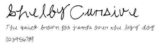 ShelbyCursive Preview