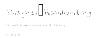 Shaynes_Handwriting Preview