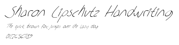 Sharon Lipschutz Handwriting Preview