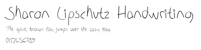 Sharon Lipschutz Handwriting Preview