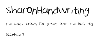 SharonHandwriting Preview