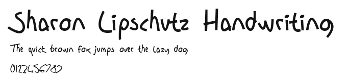 Sharon Lipschutz Handwriting Preview