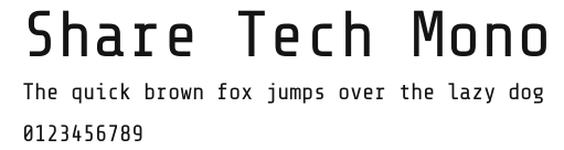 Share Tech Mono Preview