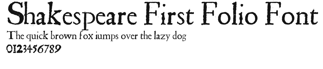 Shakespeare First Folio Font Preview