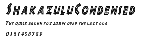 ShakazuluCondensed Preview