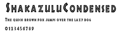 ShakazuluCondensed Preview