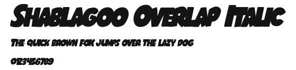 Shablagoo Overlap Italic Preview