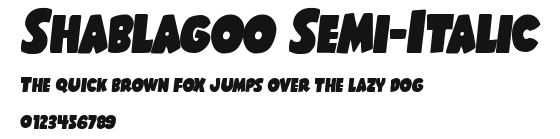 Shablagoo Semi-Italic Preview