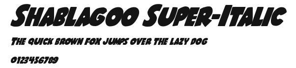 Shablagoo Super-Italic Preview