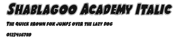 Shablagoo Academy Italic Preview