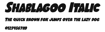 Shablagoo Italic Preview