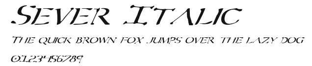 Sever Italic Preview