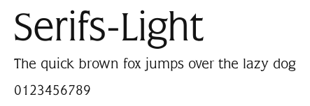 Serifs-Light Preview