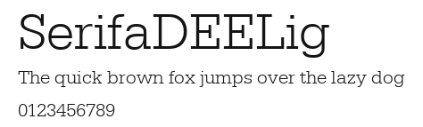 SerifaDEELig Preview