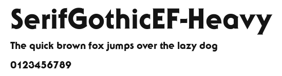 SerifGothicEF-Heavy Preview