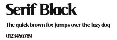 Serif Black Preview