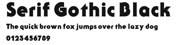 Serif Gothic Black Preview