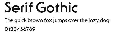 Serif Gothic Preview