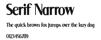 Serif Narrow Preview