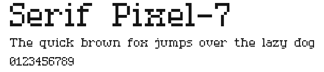 Serif Pixel-7 Preview