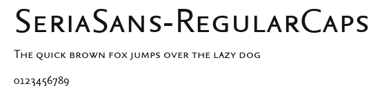SeriaSans-RegularCaps Preview