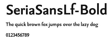 SeriaSansLf-Bold Preview