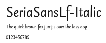 SeriaSansLf-Italic Preview