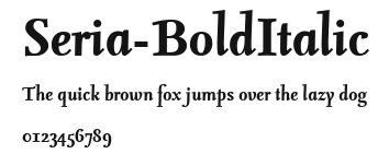 Seria-BoldItalic Preview